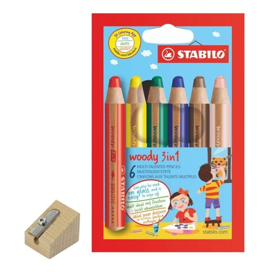 Arts And Crafts Jiminy | Stabilo 3-In-1 Crayon Pencils