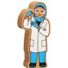 Small World Play Lanka Kade | Lanka Kade Natural Wooden Blue And White Scientist