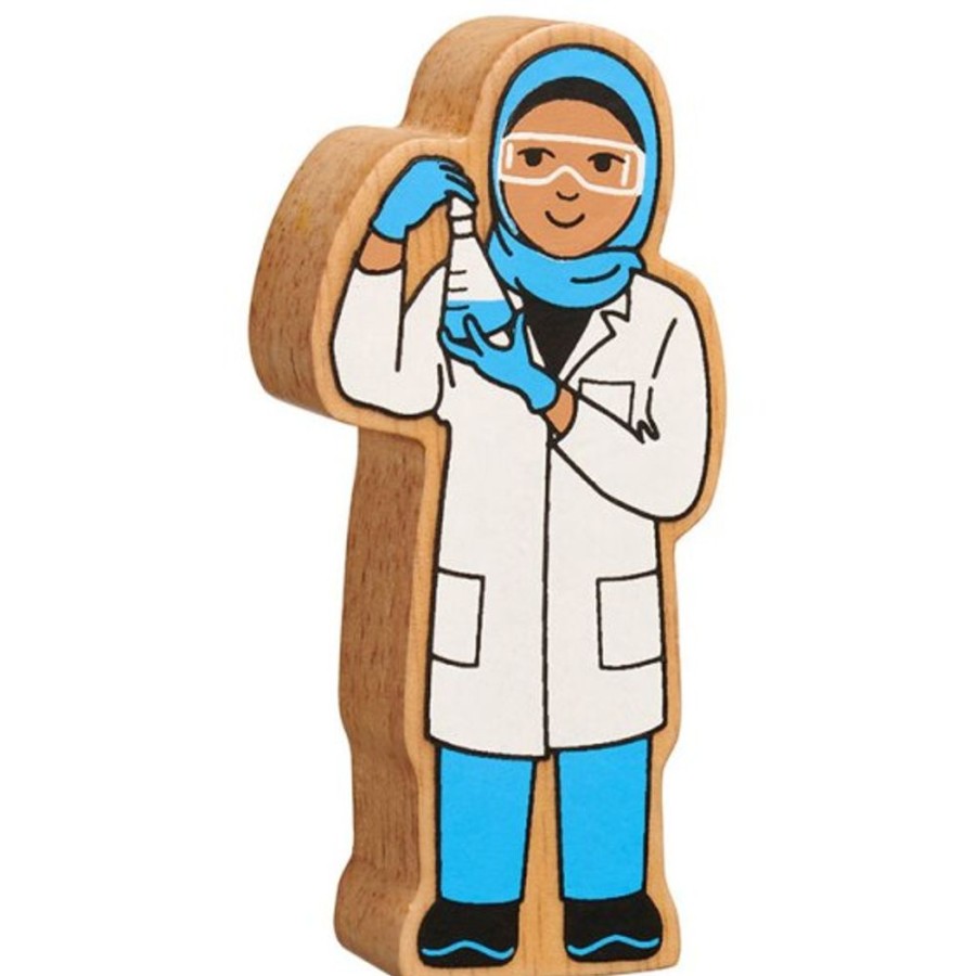 Small World Play Lanka Kade | Lanka Kade Natural Wooden Blue And White Scientist