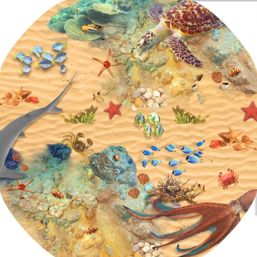 Tuff / Sand / Water Trays Tiger Moon | Tuff Tray Mat Insert - Sea/Ocean Floor