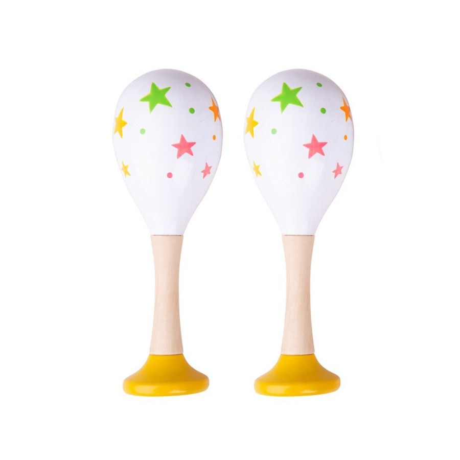 Wooden Toys Bigjigs | Bigjigs Junior Wooden Maraca Musical Instrument (2Pcs)