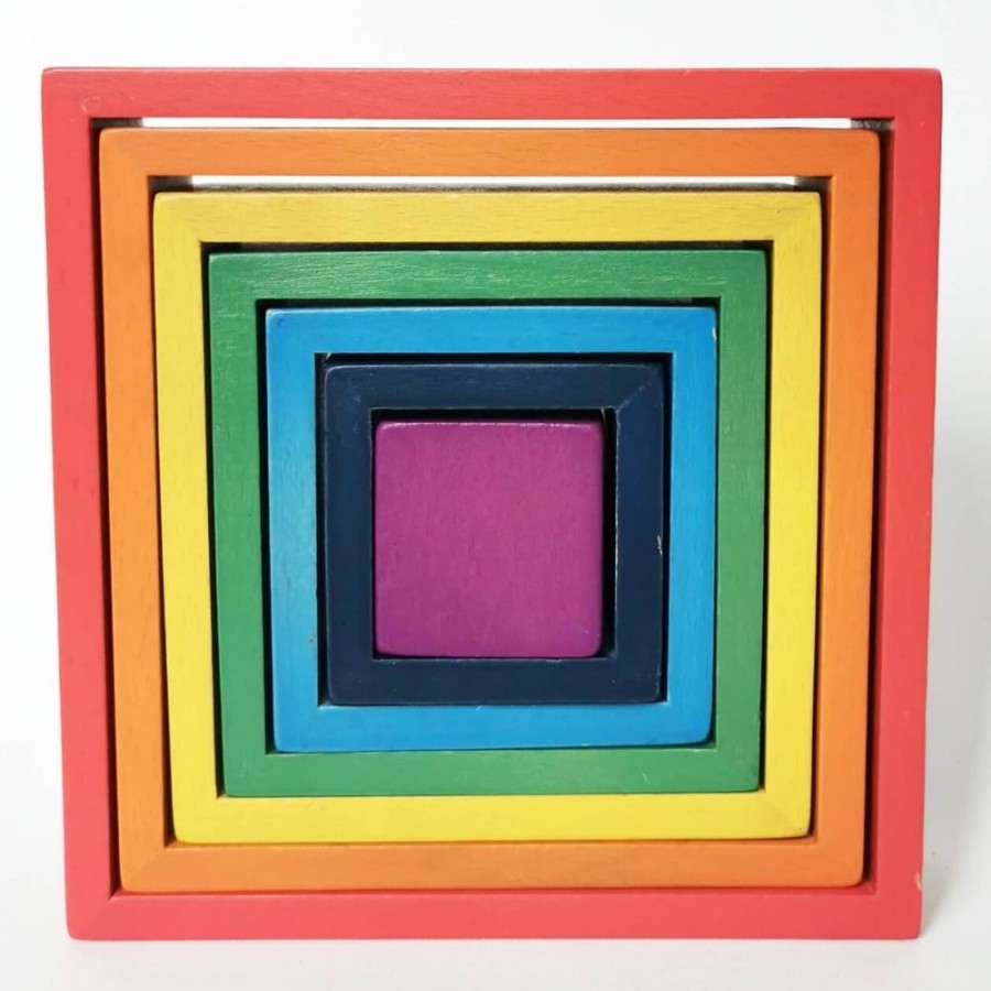 Wooden Toys Commotion | Tickit Wooden Rainbow Squares