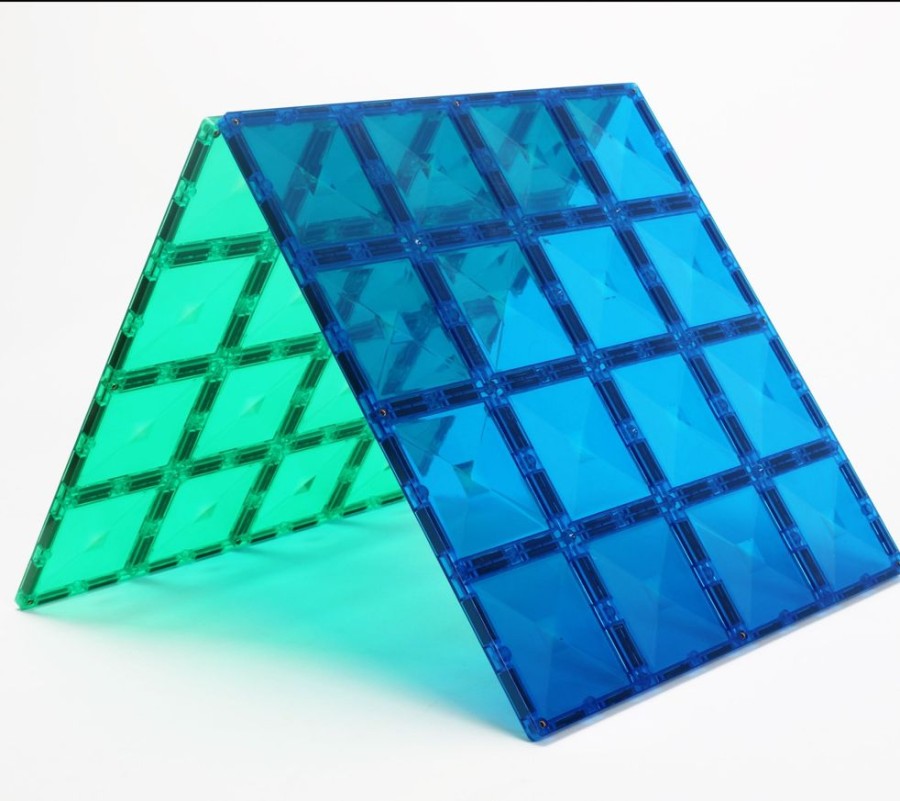 Blocks Connetix | Connetix 2Pcs Base Plate Pack - Blue And Green