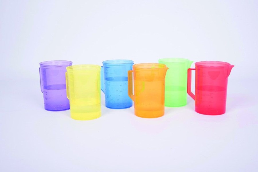 Tuff / Sand / Water Trays Commotion | Tickit Translucent Colour Jugs 6Pcs