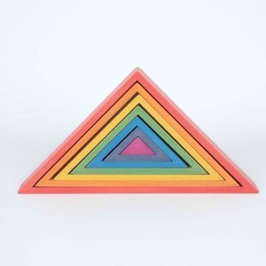 Small World Play Commotion | Tickit Wooden Rainbow Triangles