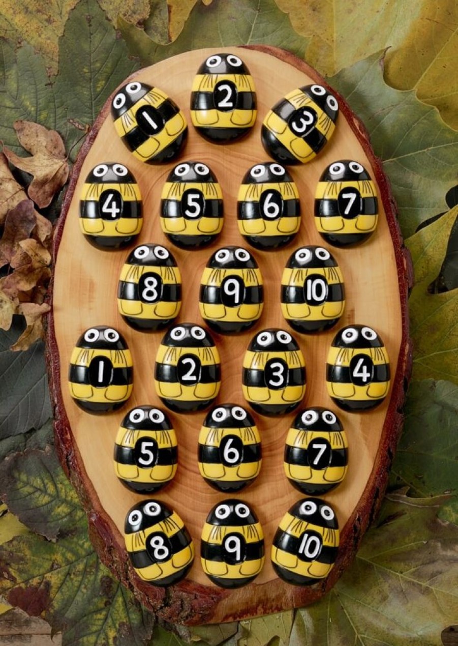 Sensory Play Yellow Door | Yellow Door Honey Bee Number Stones