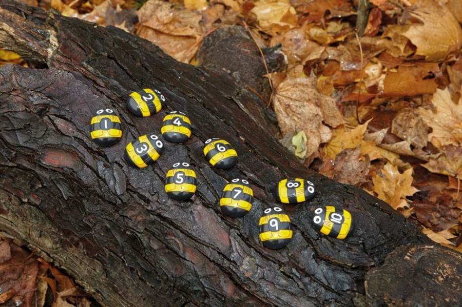 Sensory Play Yellow Door | Yellow Door Honey Bee Number Stones