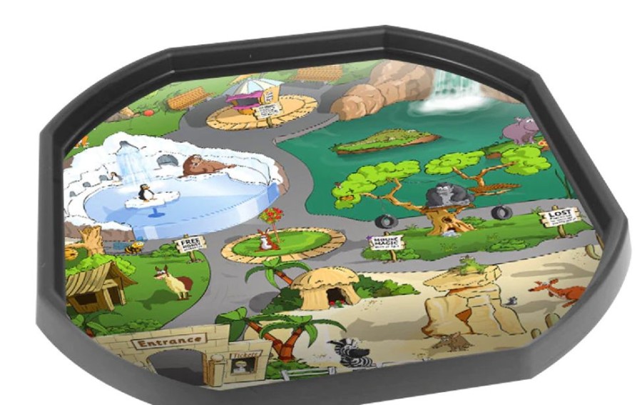 Tuff / Sand / Water Trays Tiger Moon | Tuff Tray Mat Insert - Alphabet Zoo Scene