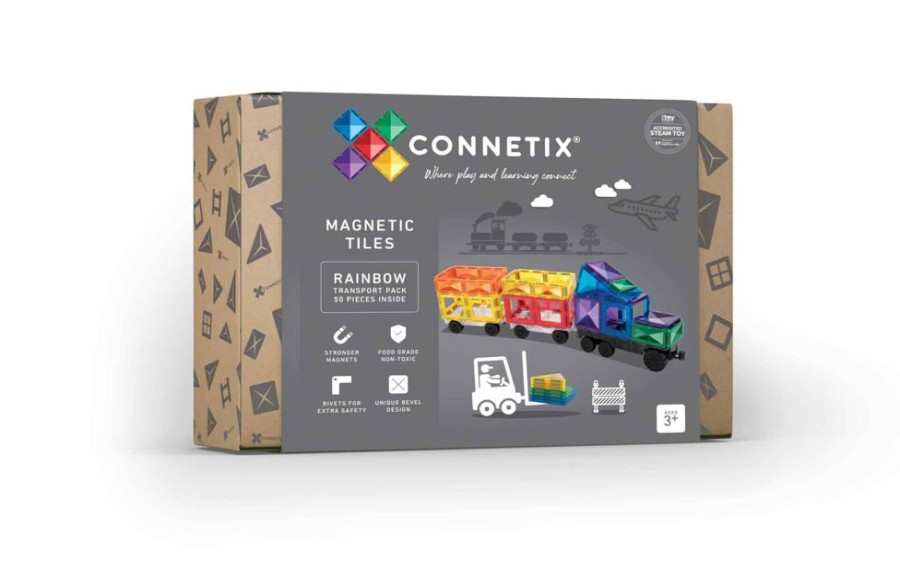 Learning Connetix | Connetix Rainbow Transport 50Pc