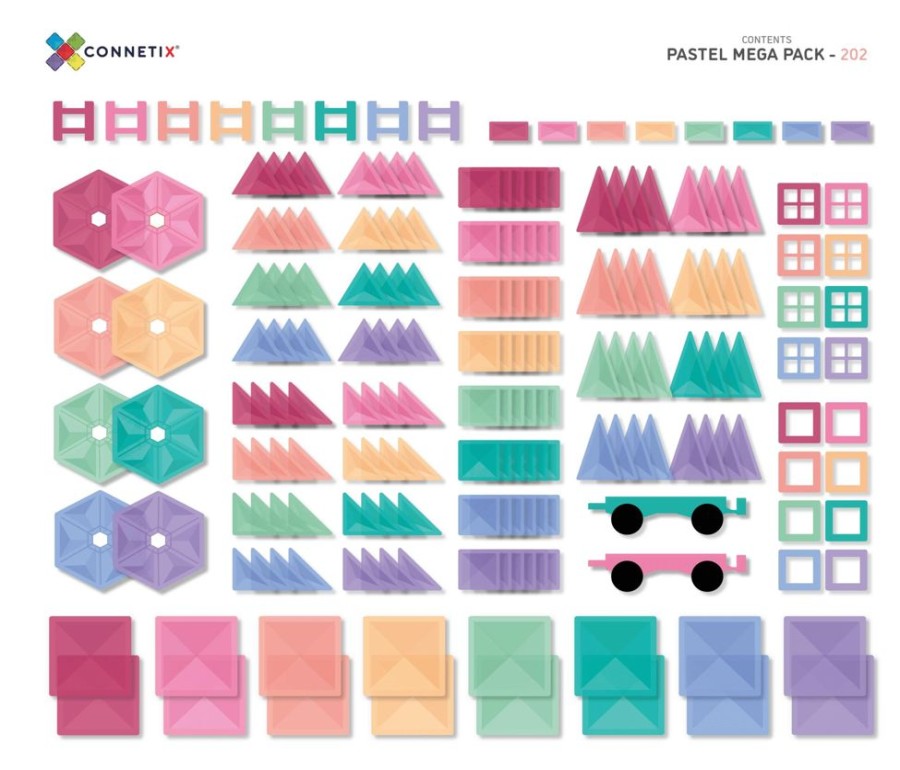 Blocks Connetix | Connetix Pastel Mega Pack 202Pcs