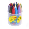 Arts And Crafts Portfolio | Jovi Triangular Easy Grip Wax Crayons (24Pack)