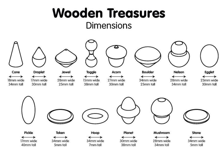 Blocks Commotion | Tickit Wooden Treasure Mushroom 30 Pack