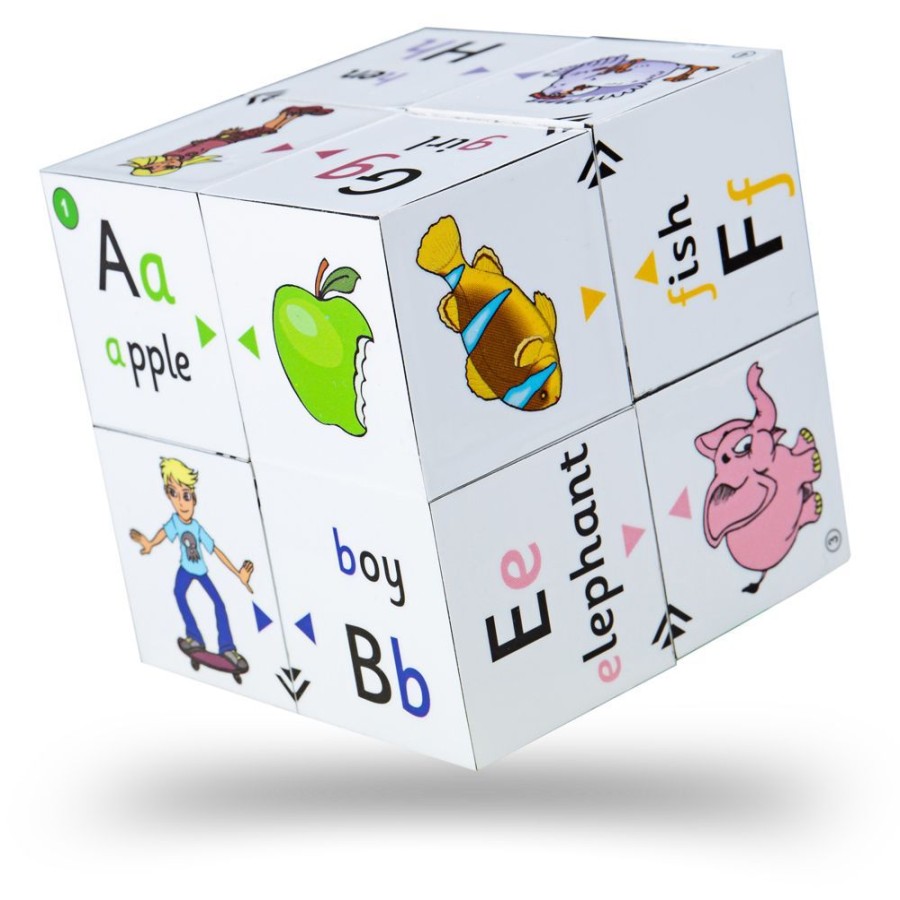 Learning Bigjigs | Zbk Alphabet First Phonics And Colour Matching Cubebook