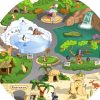 Small World Play Tiger Moon | Tuff Tray Mat Insert - Alphabet Zoo Scene