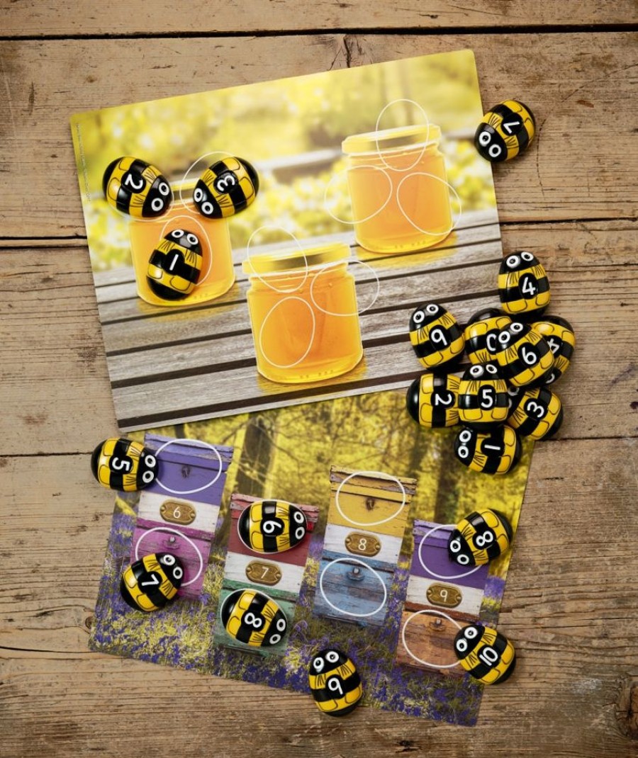 Sensory Play Yellow Door | Yellow Door Honey Bee Number Cards