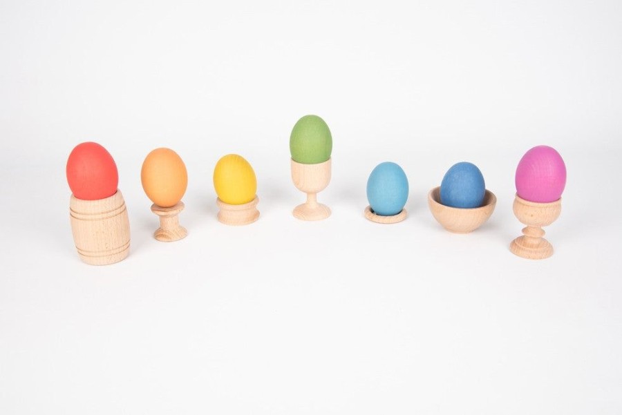 Wooden Toys Commotion | Tickit Rainbow Wooden Eggs (7Pcs)