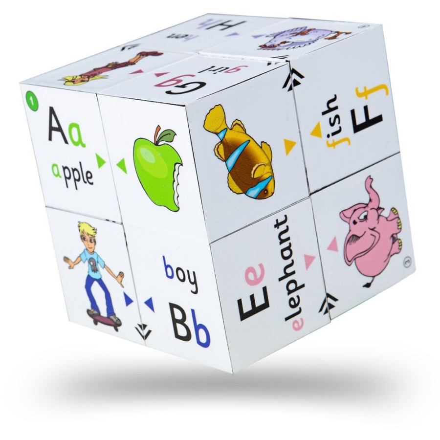 Sensory Play Bigjigs | Zbk Alphabet First Phonics And Colour Matching Cubebook