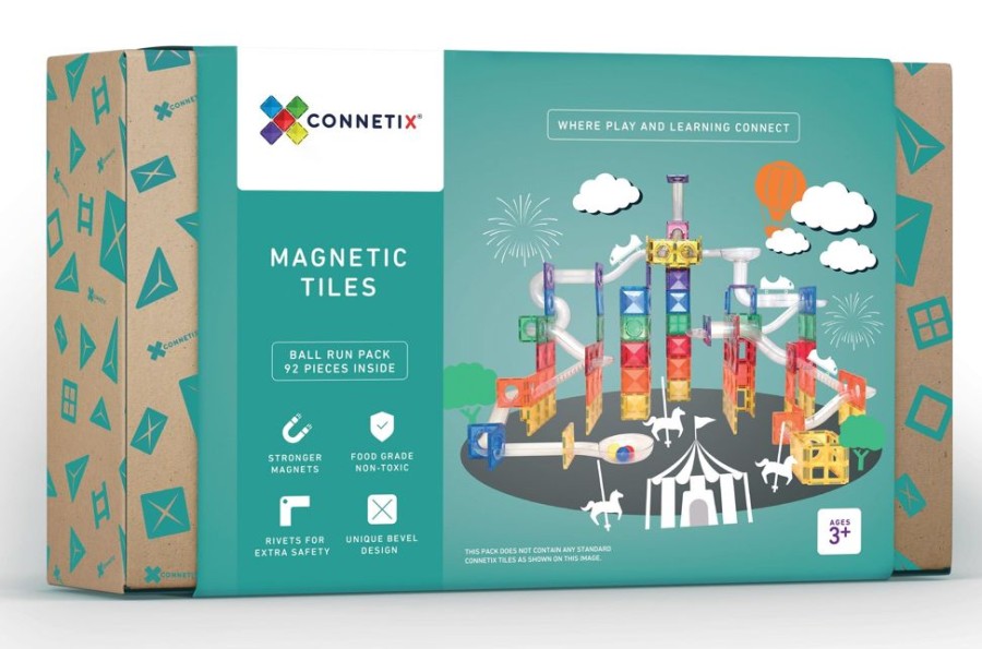 Gift / Party Ideas Connetix | Connetix 92Pcs Ball Run Expansion Pack