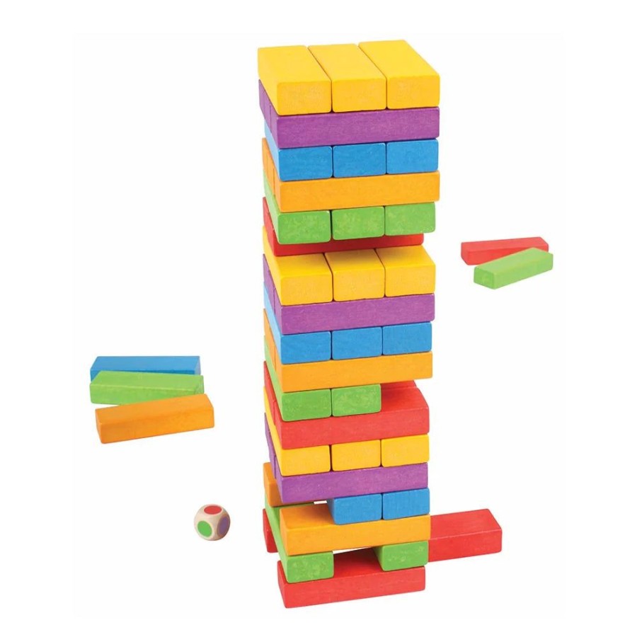 Blocks Bigjigs | Bigjigs Rainbow Stacking Tower Blocks