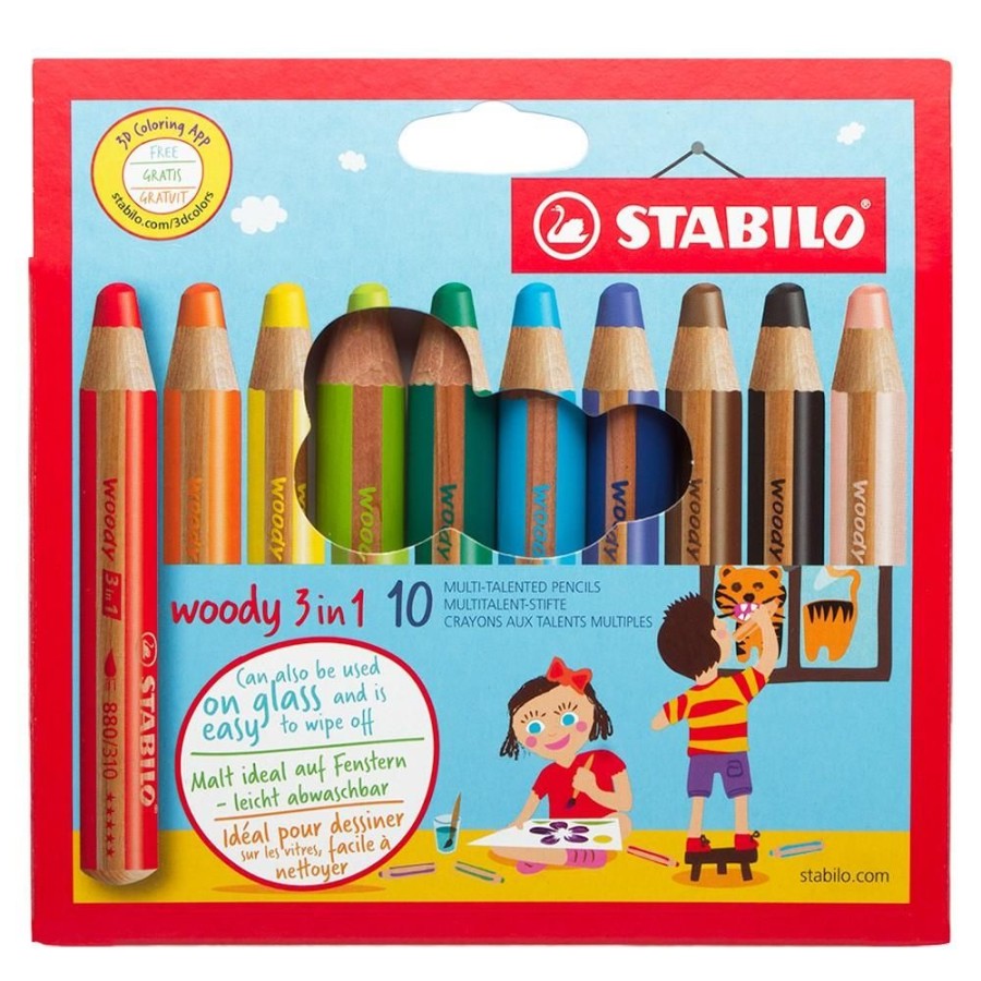 Arts And Crafts Jiminy | Stabilo 3-In-1 Crayon Pencils