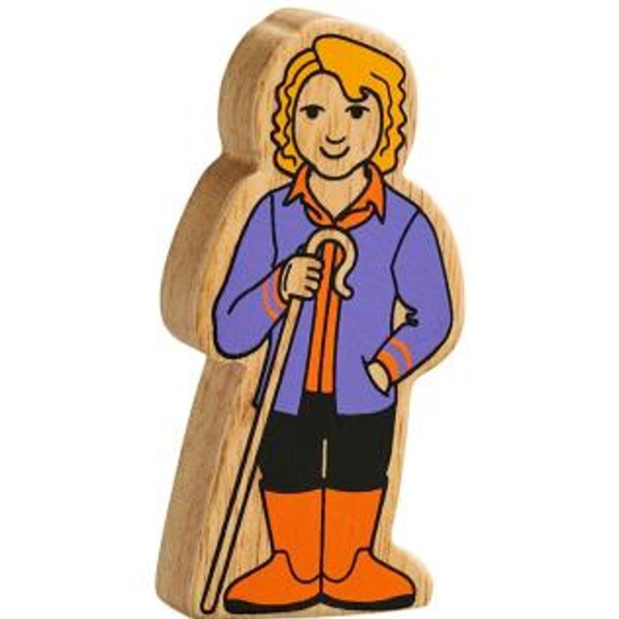 Small World Play Lanka Kade | Lanka Kade Natural Wooden Purple And Orange Farm Woman