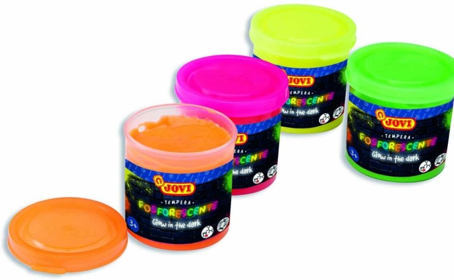 Arts And Crafts Portfolio | Glow In The Dark Tempera Paint 4 Colours 55Ml Tube