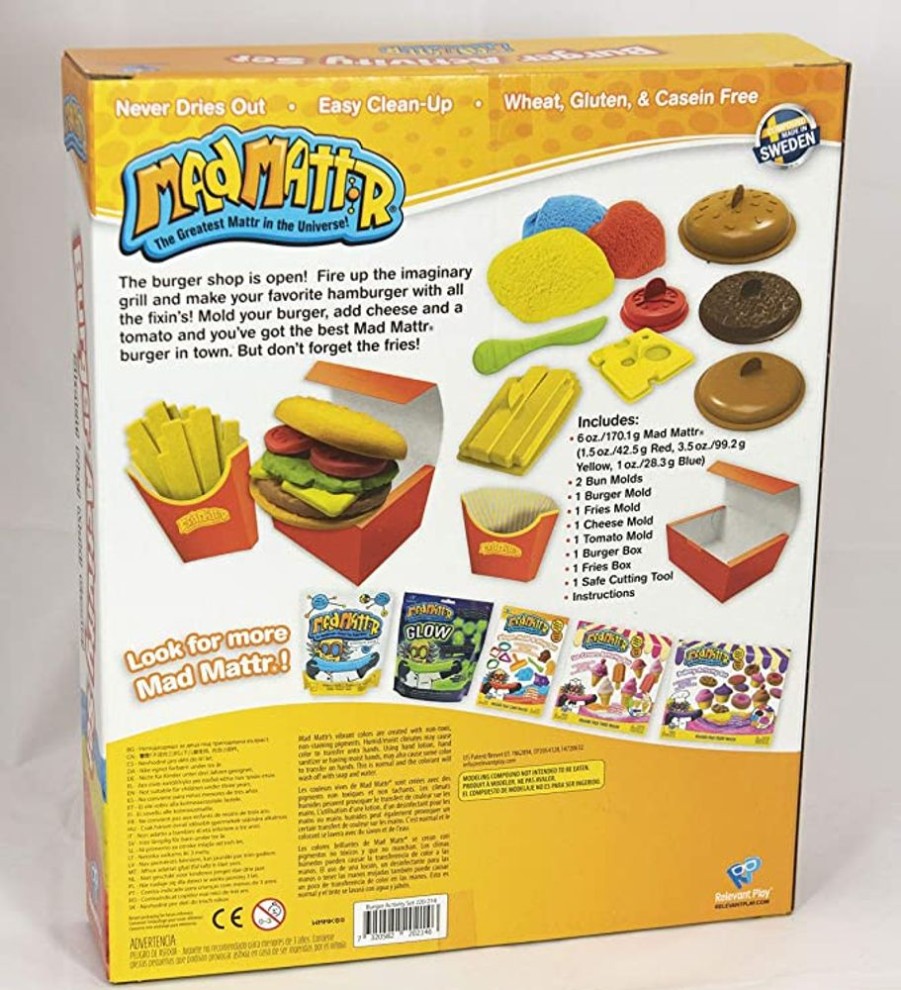 Playdough Relevant Play | Mad Mattr - Burger Stand Activity Set