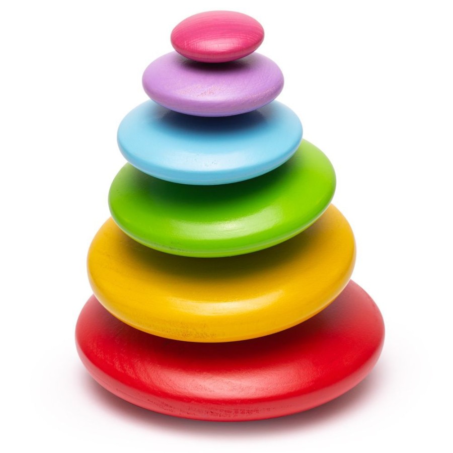 Blocks Bigjigs | Bigjigs Rainbow Stacking Pebbles