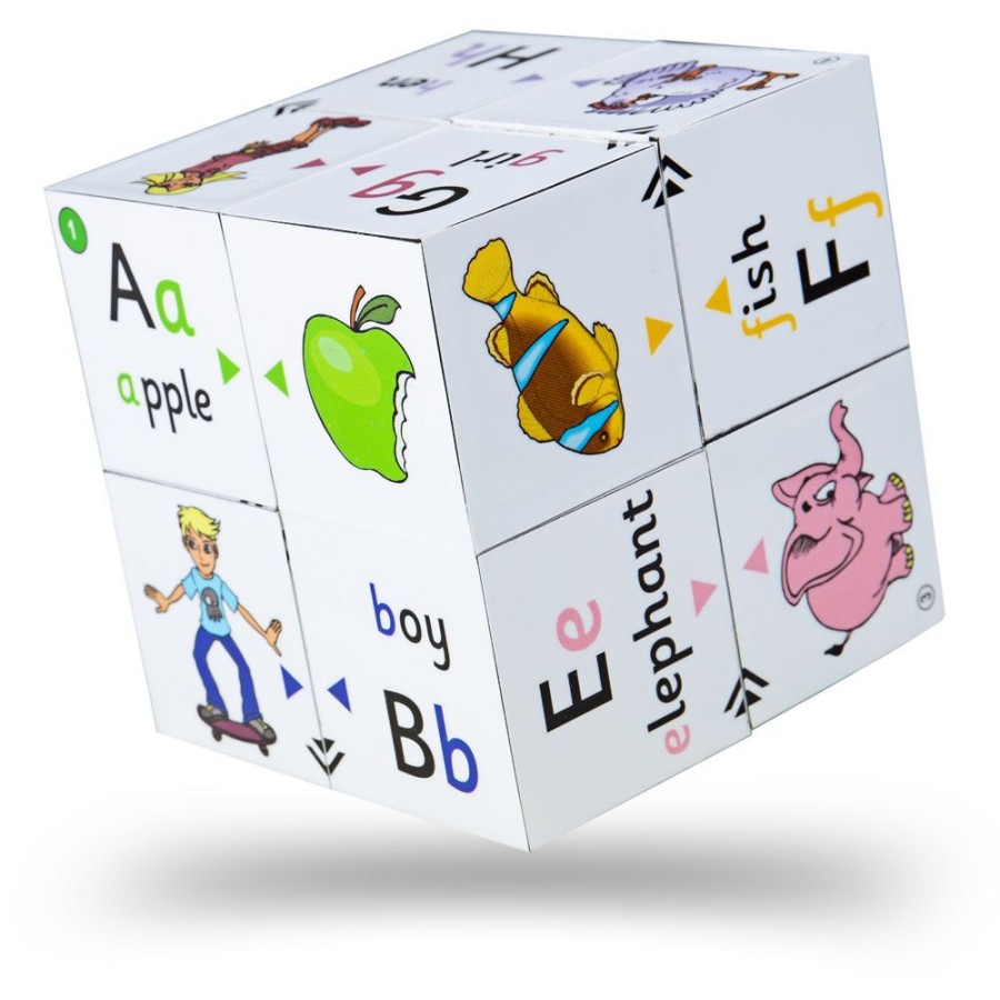 Learning Bigjigs | Zbk Alphabet First Phonics And Colour Matching Cubebook