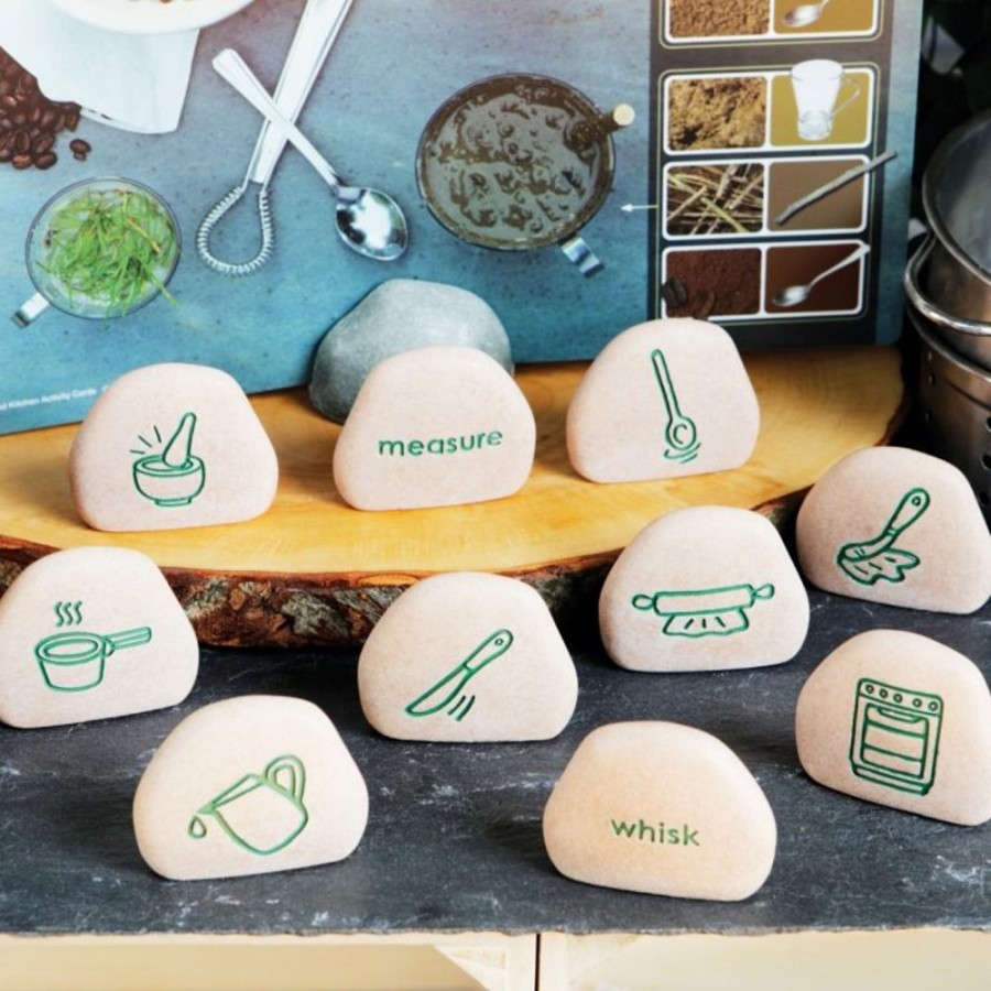 Sensory Play Yellow Door | Yellow Door Mud Kitchen Process Stones