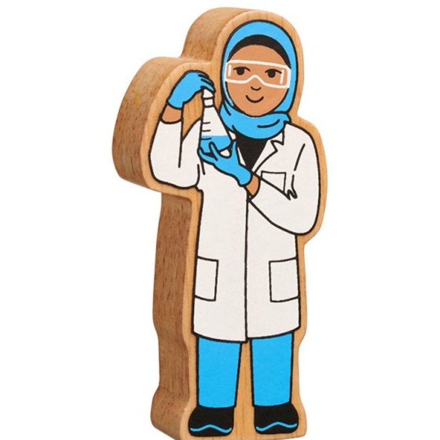 Wooden Toys Lanka Kade | Lanka Kade Natural Wooden Blue And White Scientist