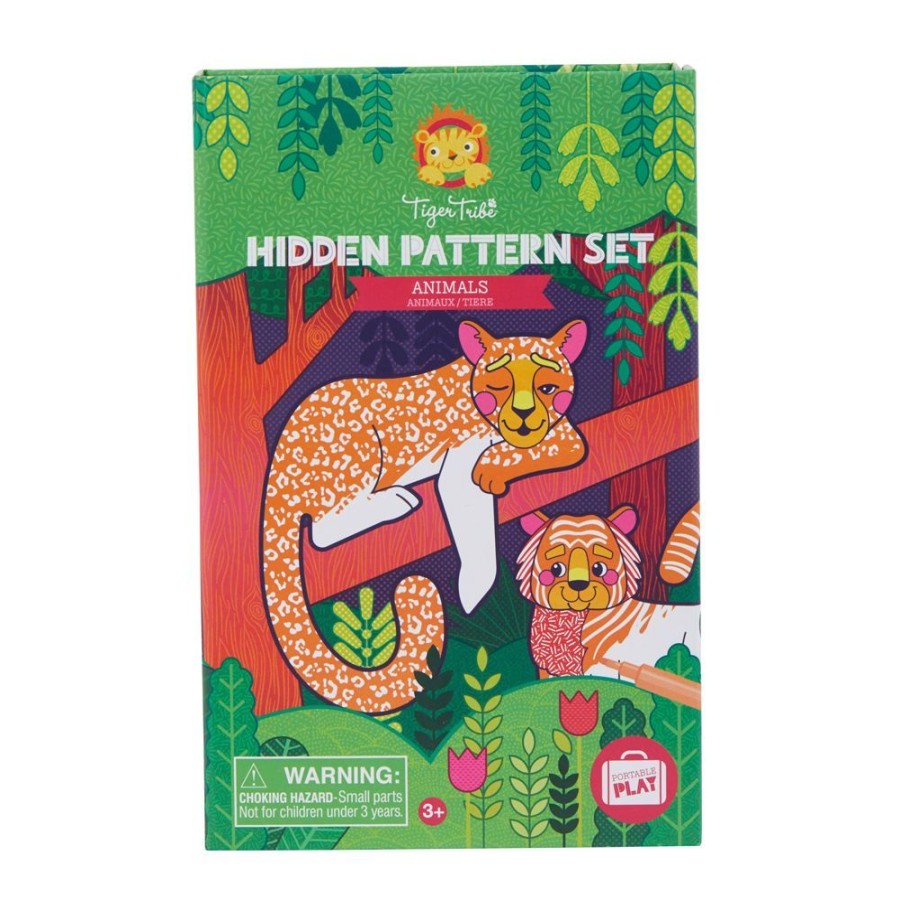 Arts And Crafts Bigjigs | Tiger Tribe Hidden Patterns Set - Animals