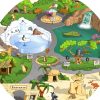 Sensory Play Tiger Moon | Tuff Tray Mat Insert - Alphabet Zoo Scene