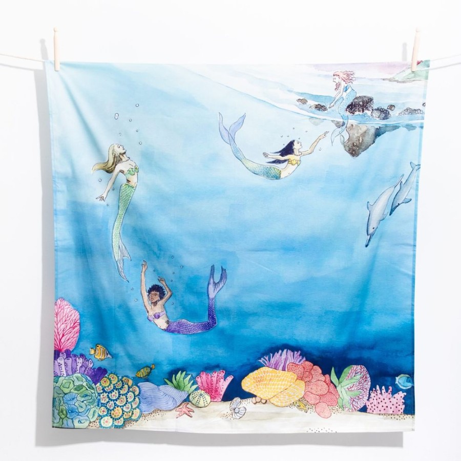 Learning Wonder Cloths | Wondercloths Organic Cotton Scenery- Tales Of Mermaids