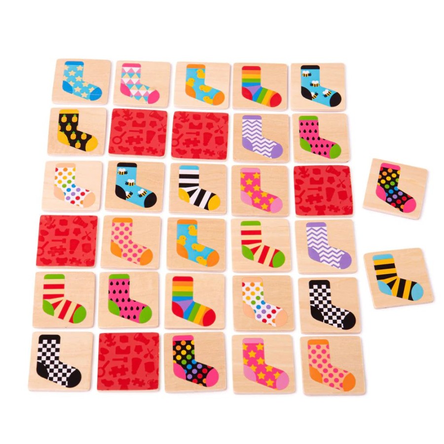 Learning Bigjigs | Bigjigs Wooden Socks Memory Game