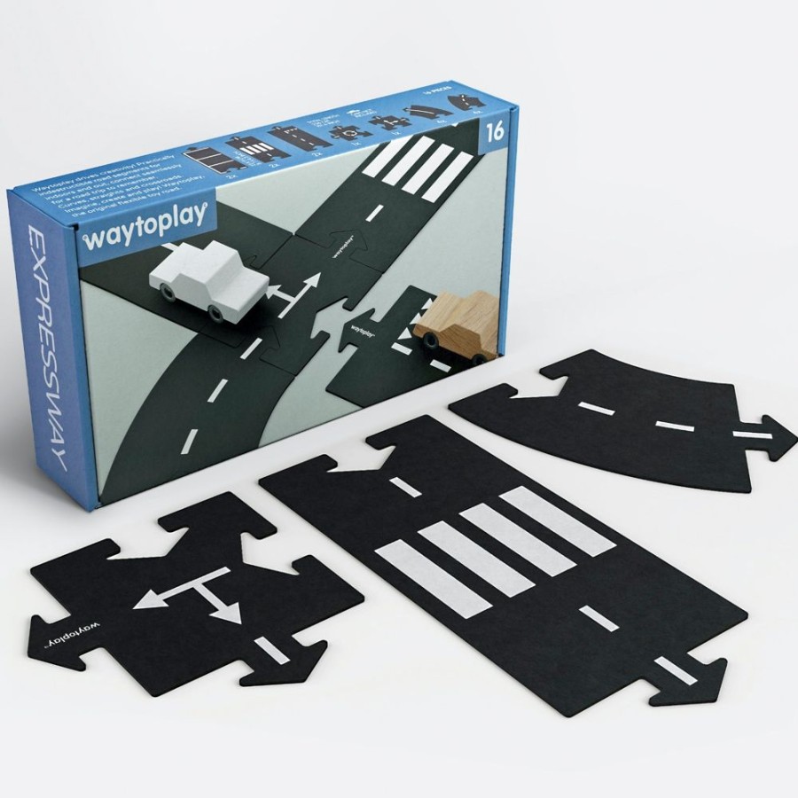 Sensory Play Way to Play | Way To Play Flexible Roads - Expressway 16Pcs