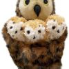 Animals Puppet Company | Hide Away Puppets - Tawny Owl With 3 Babies Hand Puppet