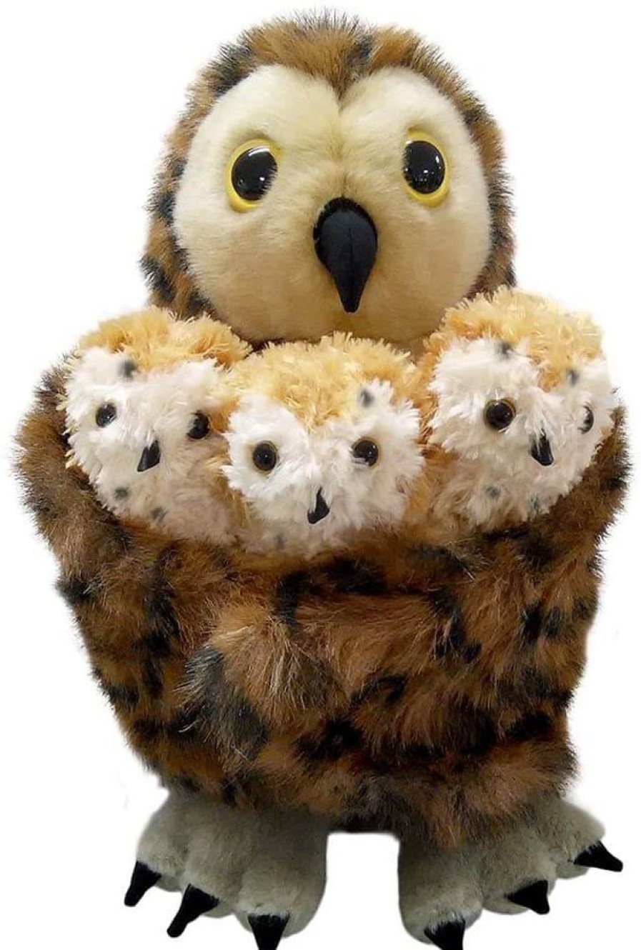 Gift / Party Ideas Puppet Company | Hide Away Puppets - Tawny Owl With 3 Babies Hand Puppet