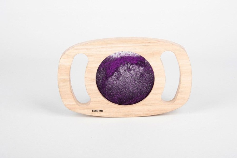 Wooden Toys Commotion | Tickit Easy Hold Purple Glitter Panel