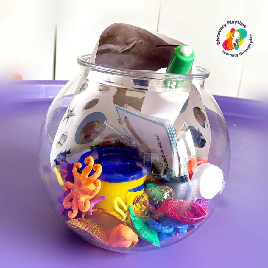 Gift / Party Ideas Discovery Playtime | Ocean Sensory Discovery Fish Tank Box