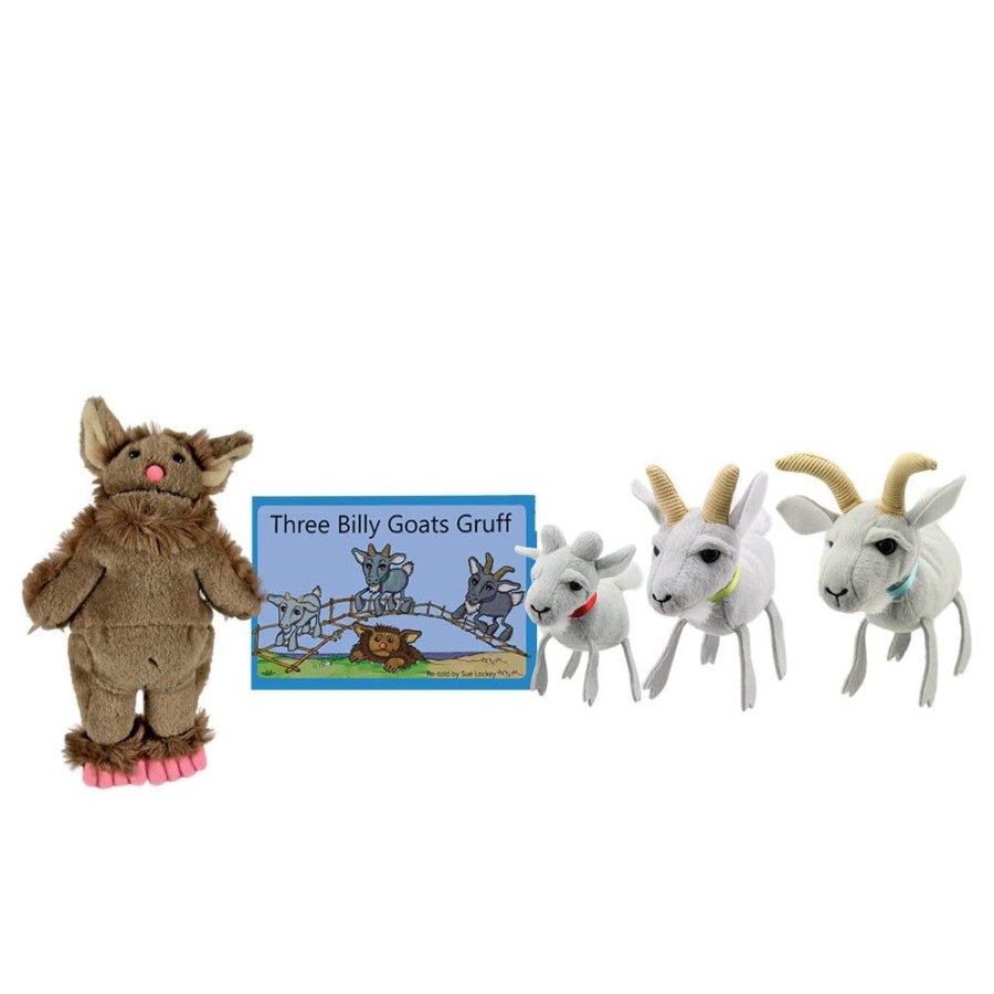 Stories & Puppets Puppet Company | Three Billy Goats Gruff Puppets And Book