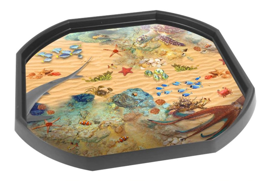 Sensory Play Tiger Moon | Tuff Tray Mat Insert - Sea/Ocean Floor