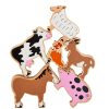 Gift / Party Ideas Lanka Kade | Lanka Kade Wooden Farm Animal Playset 6Pcs