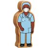 Wooden Toys Lanka Kade | Lanka Kade Natural Wooden Blue Nurse In Scrubs