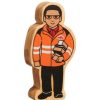 Wooden Toys Lanka Kade | Lanka Kade Natural Wooden Orange And Black Delivery Person