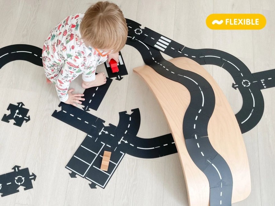 Vehicles Way to Play | Way To Play Flexible Roads - King Of The Road (40Pcs)