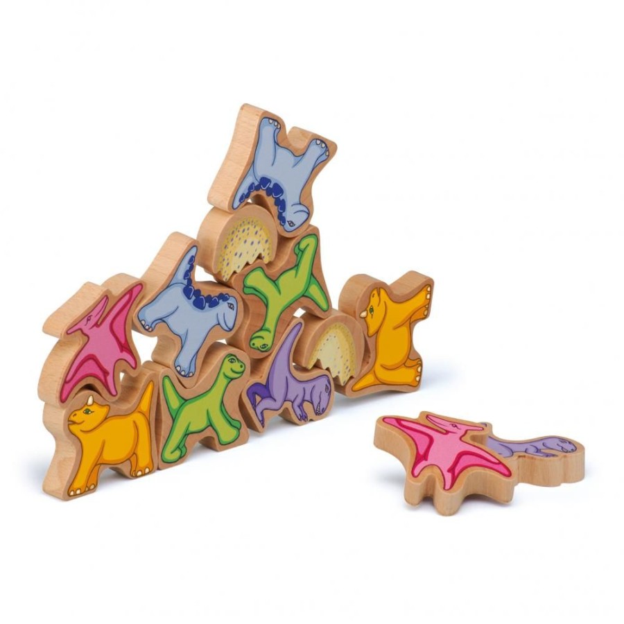 Wooden Toys Erzi | Erzi Stacking Dinosaurs Game