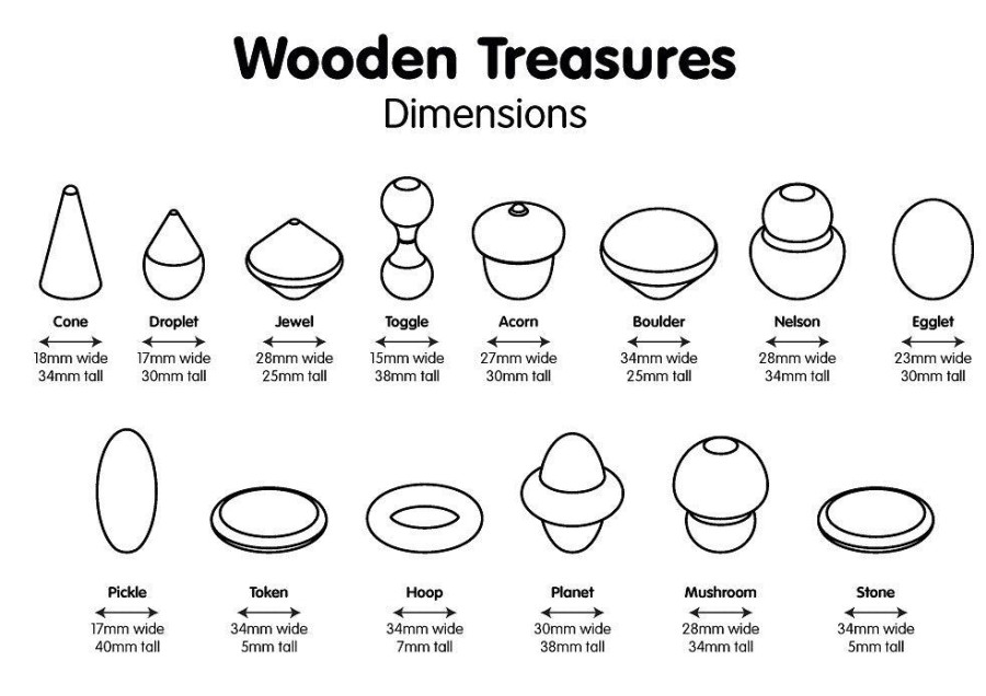 Learning Commotion | Tickit Wooden Treasure Mushroom 30 Pack