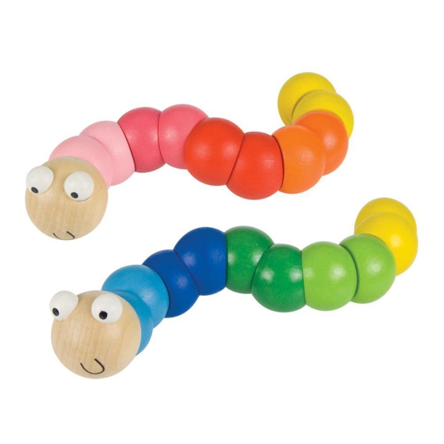 Wooden Toys Bigjigs | Bigjigs Fidget Wiggly Worm (2Pcs)