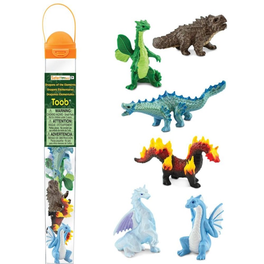 Stocking Fillers Axse | Safari Toob - Dragons Of The Elements (6Pcs)